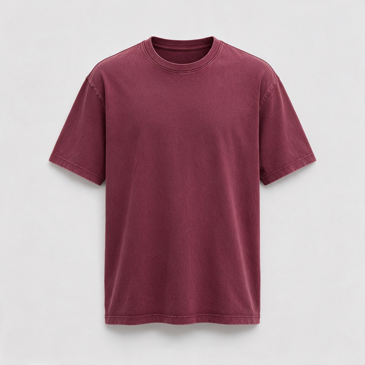 Vintage Washed Tee in burgundy
